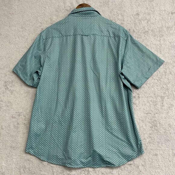 NEW Jachs New York Men's XL Short Sleeved Shirt Light Blue & White Dotted - Picture 4 of 10